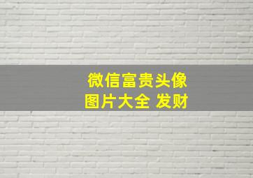 微信富贵头像图片大全 发财